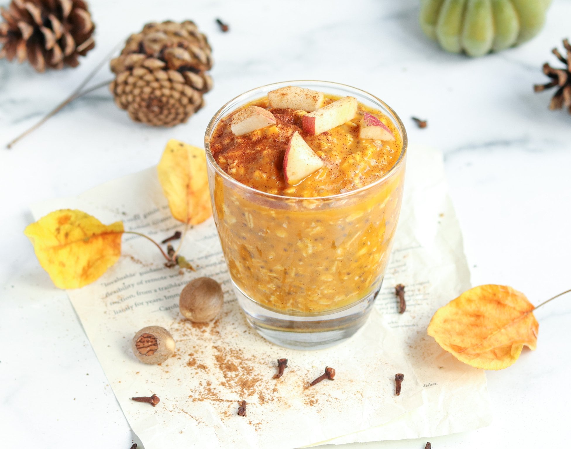 Photo of pumpkin pie overnight oats 