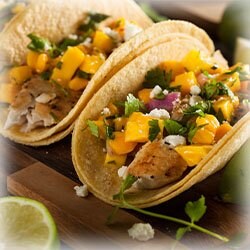 Photo of Chicken Tacos with Mango Salsa