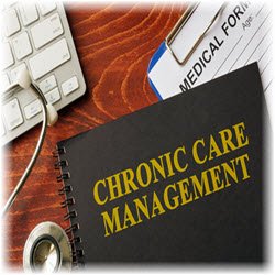 Photo of a notebook titled Chronic Care Management