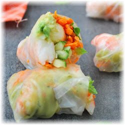 Photo of shrimp spring rolls