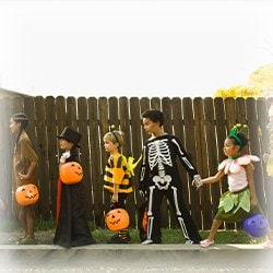 Image of trick or treaters