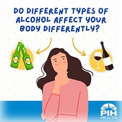 Graphic of woman thinking about the different effects of alcohol