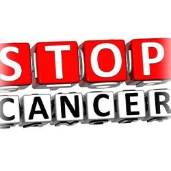 Graphic that reads "stop cancer"