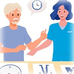 Graphic of Patient and OT Specialist