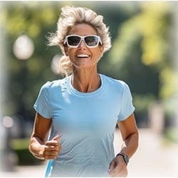 photo of woman running