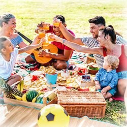 Photo of Family at an Outdoor Picinic