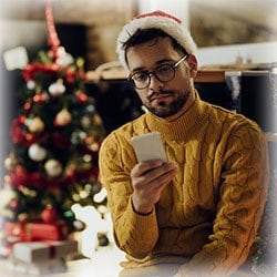 Photo of Lonely Man on Christmas