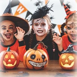 Photo of children on Halloween